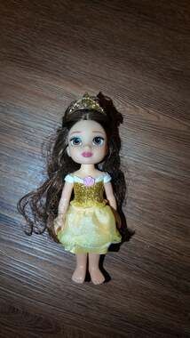 Disney Princess Belle Toddler/Mini Fashion Doll with Tiara – 6" Used